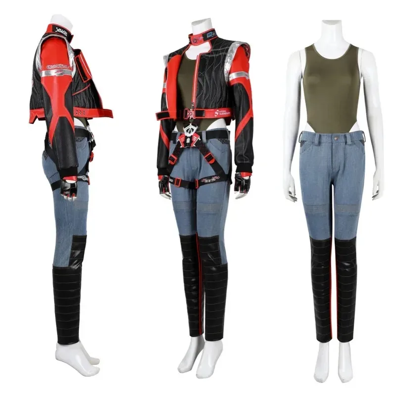 

NewPunk 2077 woman PanAm cosplay costume outfit coat pants belt full set and individual item are sold2025c;5,v'8.d;