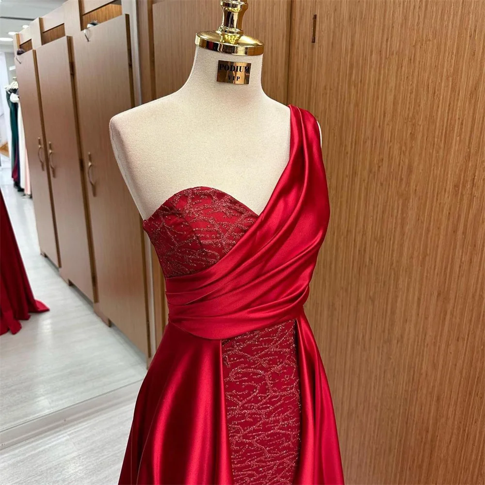 Lily One Shoulder Sleeveless Prom Dress Sweetheart Celebrity Dress Stain Beach Women\'s Evening Dresses With Formal Gown 프롬 드레스