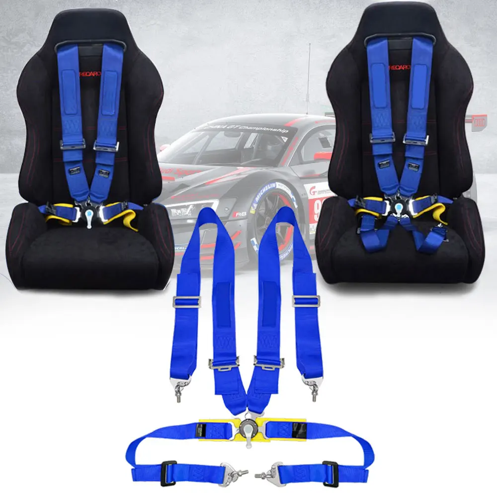 

Spar 4 6 Point Snap-On 3" Seat Belt Racing Harness sety belt seat harness with Camlock Competition BLACK BLUE RED