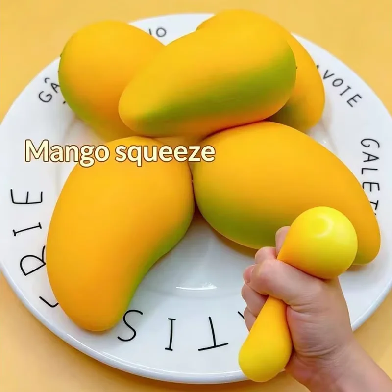 1/2/3 PCS Simulated Mango Shape Slowly Rising, Relieving Stress and Pinching, Relieving Sensory Toys, Adult Birthday Party Gift