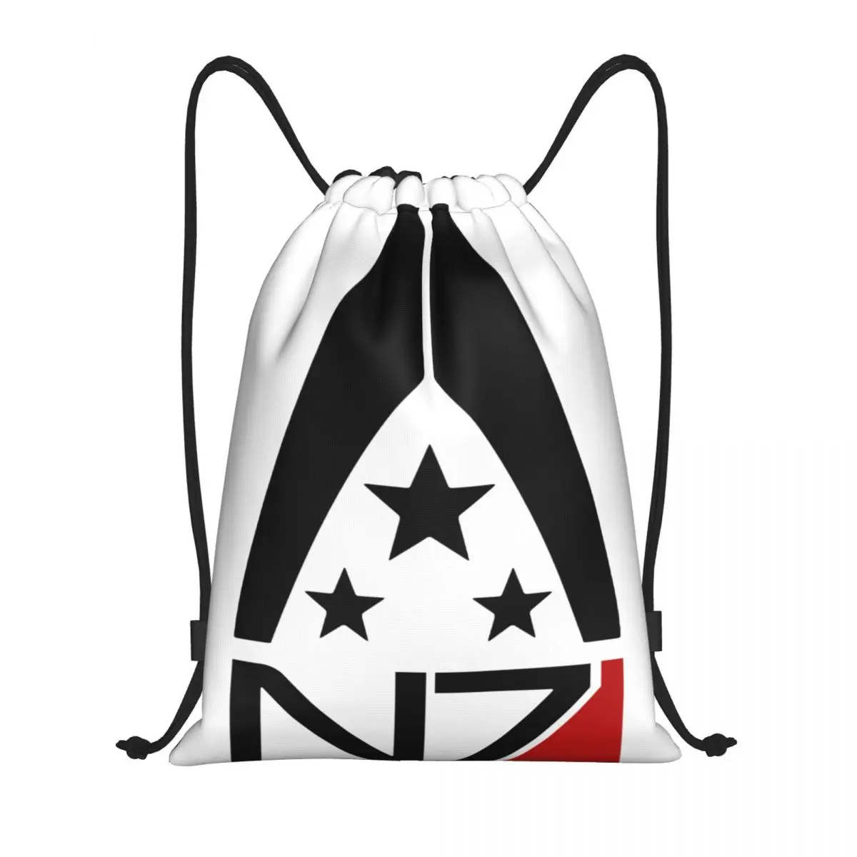 Mass Effect N7 zaino con coulisse donna uomo palestra Sport Sackpack portatile Alliance videogioco militare Shopping Bag Sack