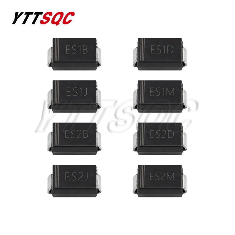 100PCS SMA Super Fast Recovery Rectifier Diode ES1A ES1B ES1D ES1G ES1J ES1M ES2A ES2B ES2D ES2G ES2J ES2M DO-214AC