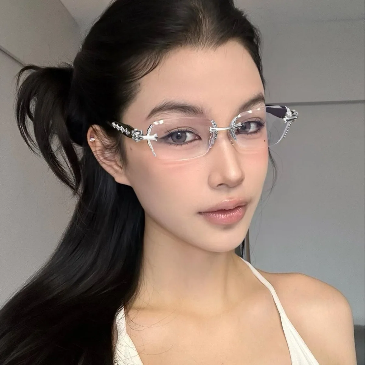 Gold silver glasses frame casual glasses fashionable square frame glasses frames