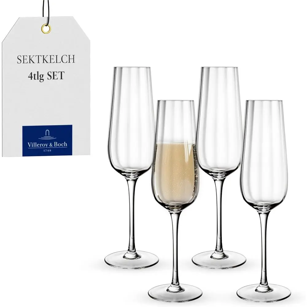 

Champagne Lute Set of 4, 4 oz, Crystal Glass