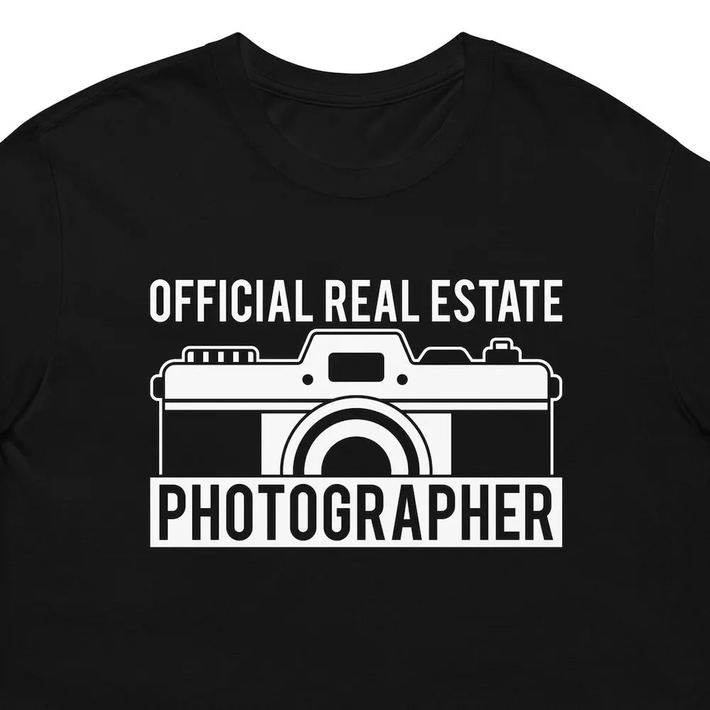 Official Real Estate Photographer T Shirt For Funny Camera Photography