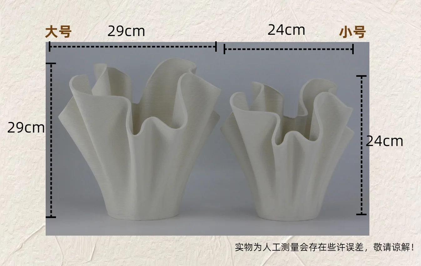 Ceramic Handicrafts Geometric Pleated Patterns Three-dimensional Flowerpot Wrinkled Flower Vase Home Decoration Accessories