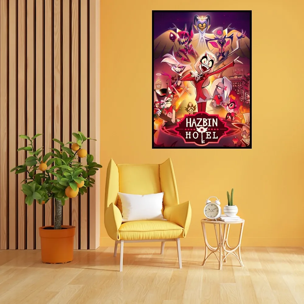 H-Hazbin Hotels Cartoon Poster Prints Wall Painting Bedroom Living Room Decoration Office Home