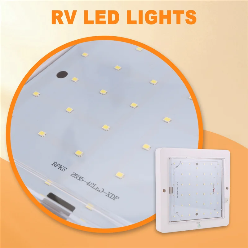 高品質 9W 12V 車 キャンピングカー RV LED 室内ルーフ天井灯 ドームライト