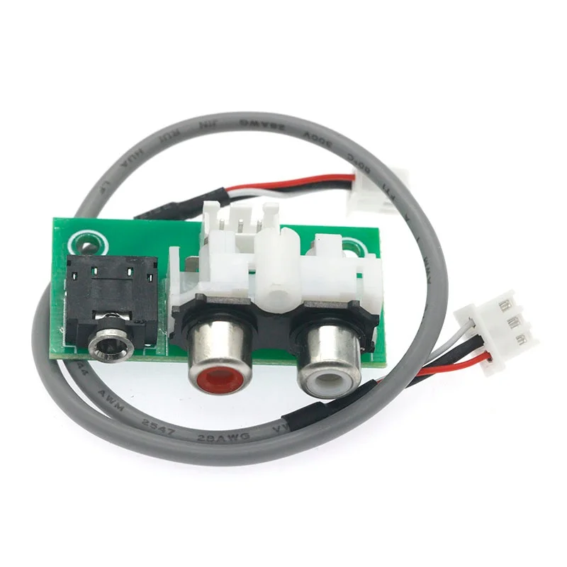 3.5mm audio socket double AV lotus socket input to XH2.54-3P output adapter small board to send audio line