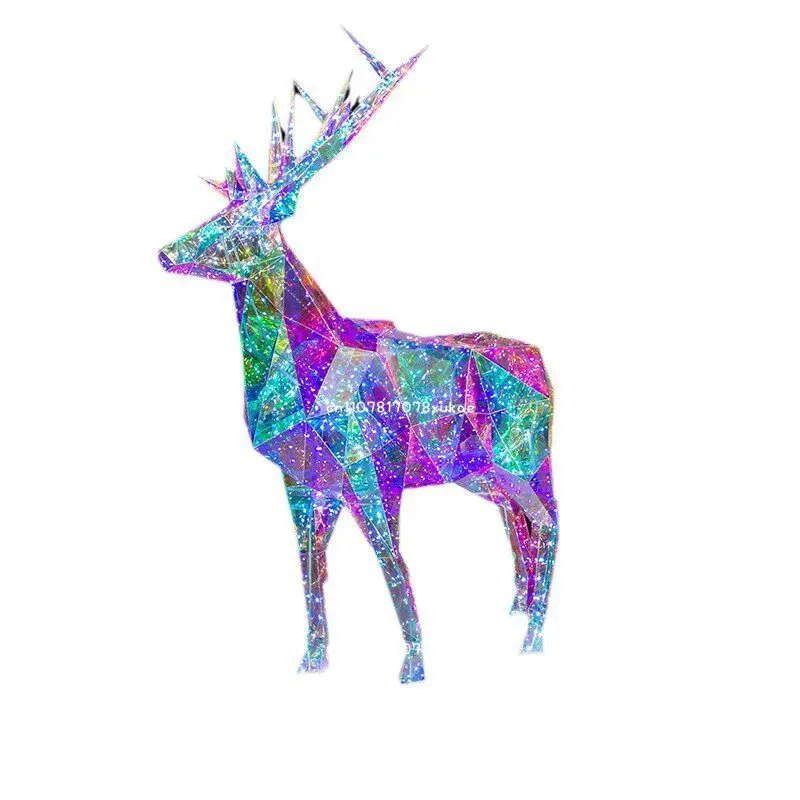 Color Changing LED Reindeer Lights Commercial Christmas Decoration For Mall Window Shop Display And Party Decor