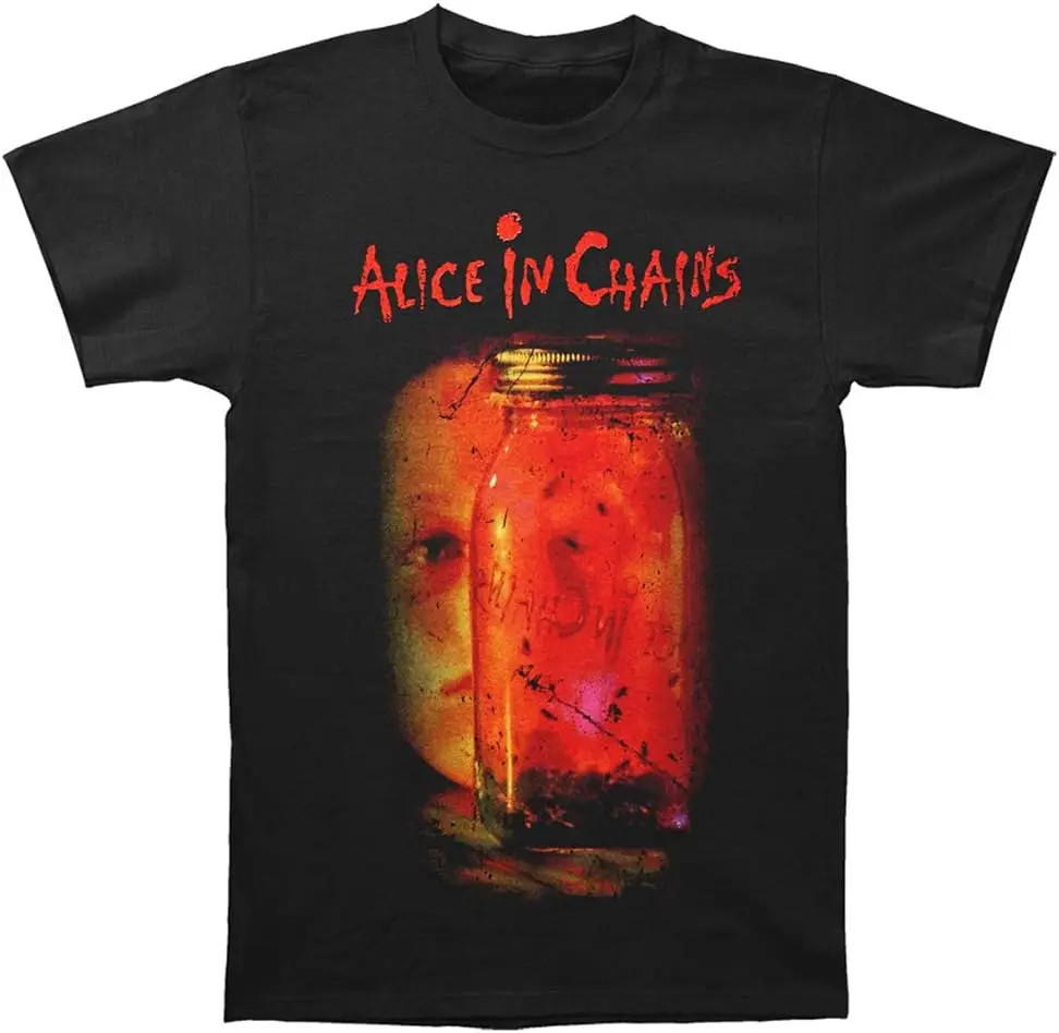 T-shirt con copertina dell'album Alice in Chains Jar of Flies (M) nera, maglietta girocollo