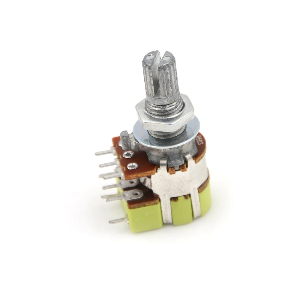 HMA88-1pc Stéréo B50K Ohm touristes Type Linéaire Conique Volume Contrôle Potentiomètre Commutateur 50K R125G