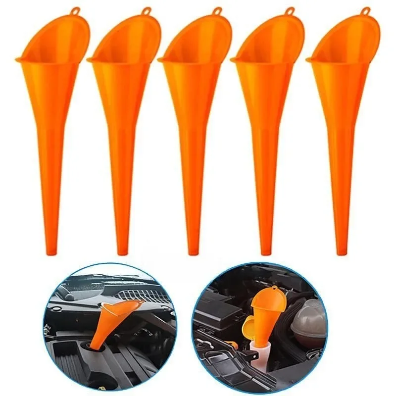 1/3/5pcs Car Refueling Longer Funnel Long Stem Auto Oil Funnels Anti-splash Car Motorcycle Gasoline Oil Fuel Filling Repair Tool