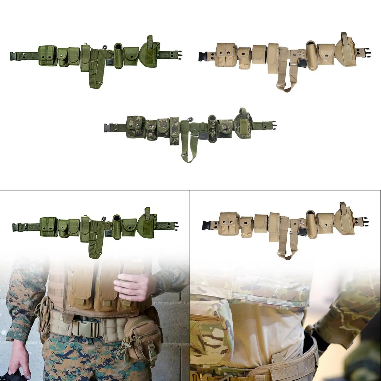 

Поясная сумка из ткани Оксфорд, регулируемый набор ремней с быстросъемной пряжкой для полицейской безопасности, работы на открытом воздухе