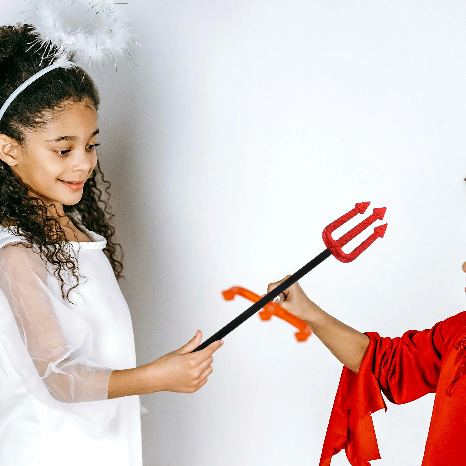 3 szt. Odłączane widły diabła, lekkie, z gładką rączką, ozdoba na Halloween, przenośne widły cosplay, dekoracja na imprezę