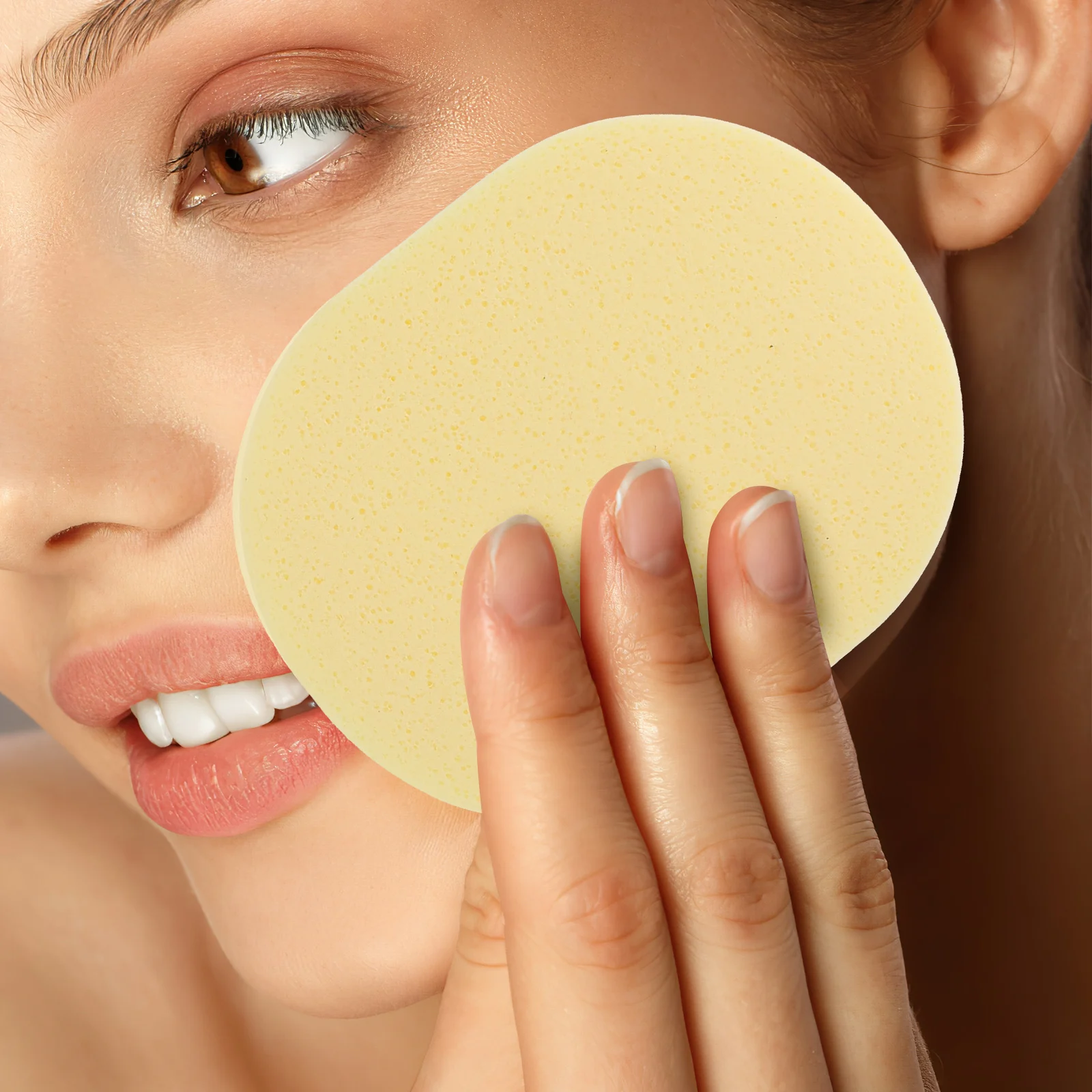 

4pcs Face Washing Sponge Facial Cleansing Tool Exfoliating Scrubber Makeup Remover Deep Pore Cleaning Travel Size