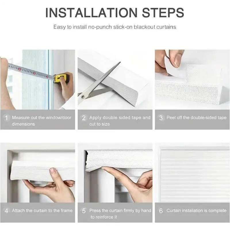 1Pc Shades Self-adhesive Half Windows Nonwoven Folding Curtain Bathroom Balcony Living Room Balcony Curtains Pleated Blinds