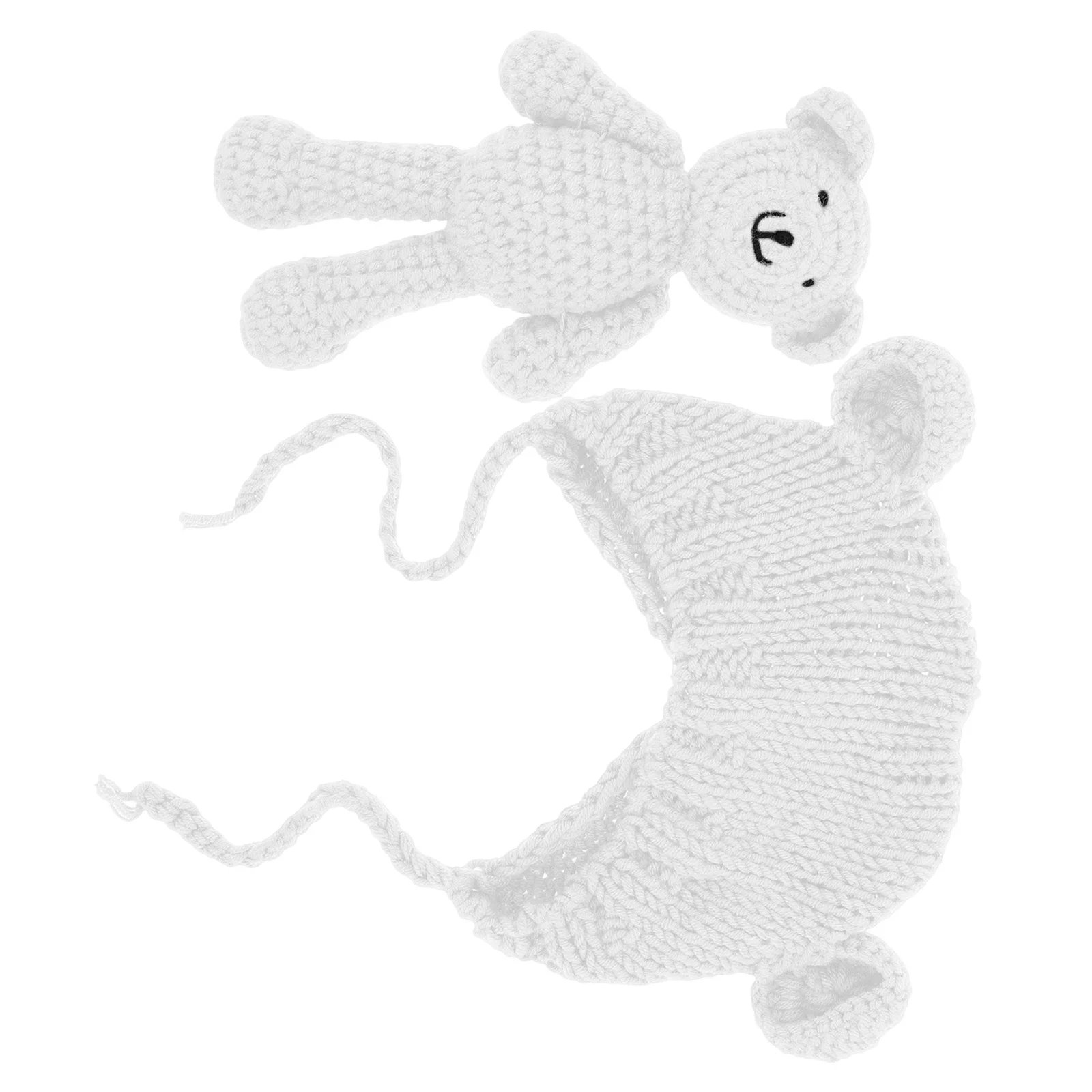 

1Set Baby Infant Soft Knit Warm Winter Hat Newborn Photography Accessories Cozy Newborn Baby Hats Infant Bear Hat