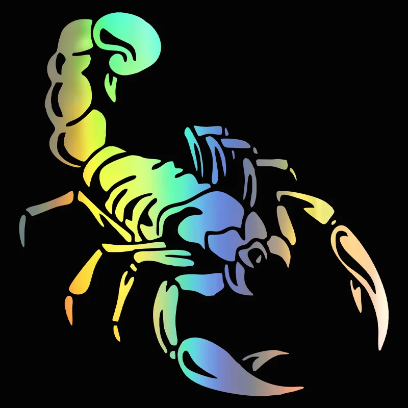 G134 19.3X20CM Personality Scorpion Car Sticker And Decals Reflective Laser Car Styling 3D Stickers Waterproof Sunscreen