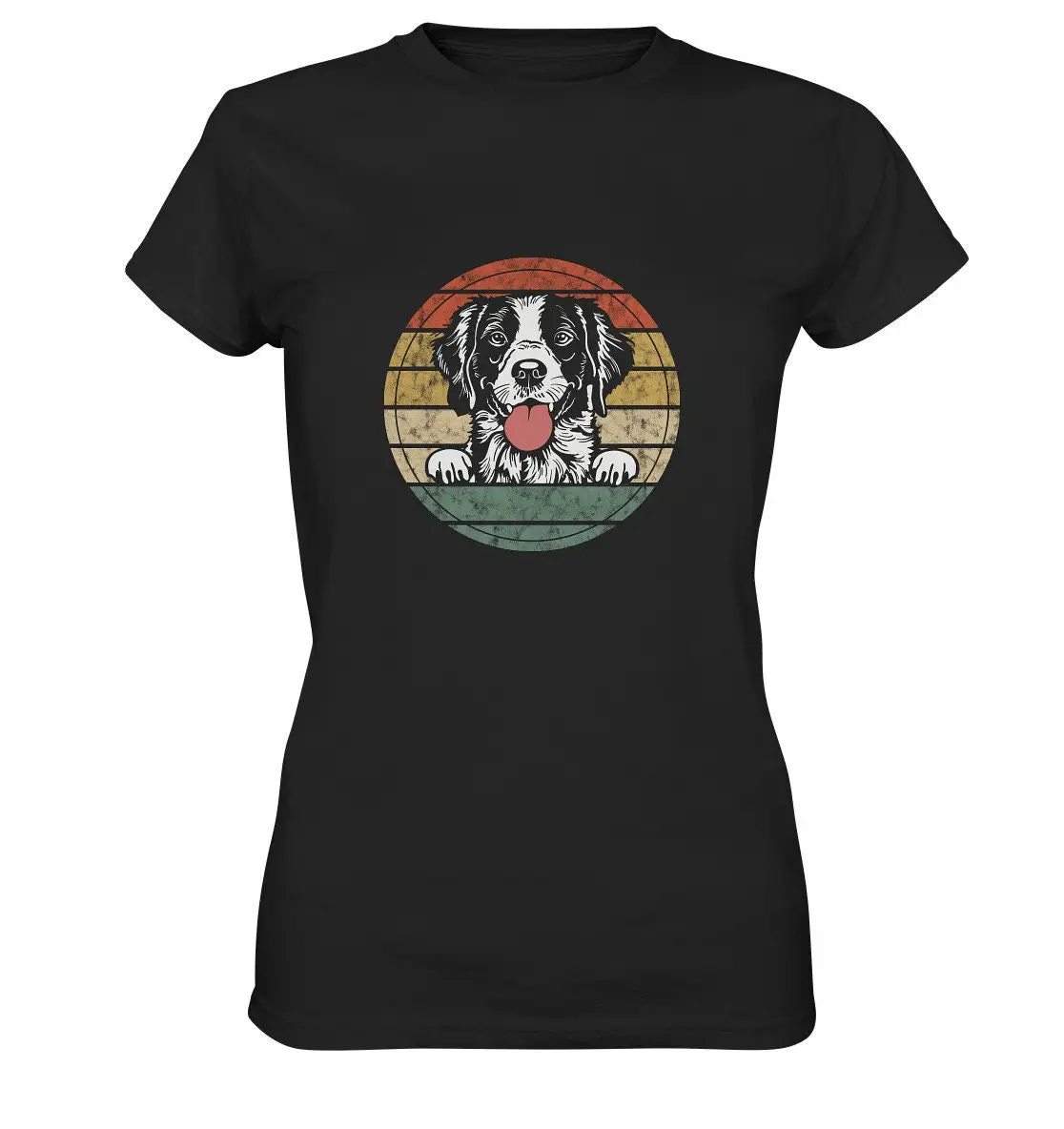 Brittany Dog Retro Breton Pointing Dogt Shirt T