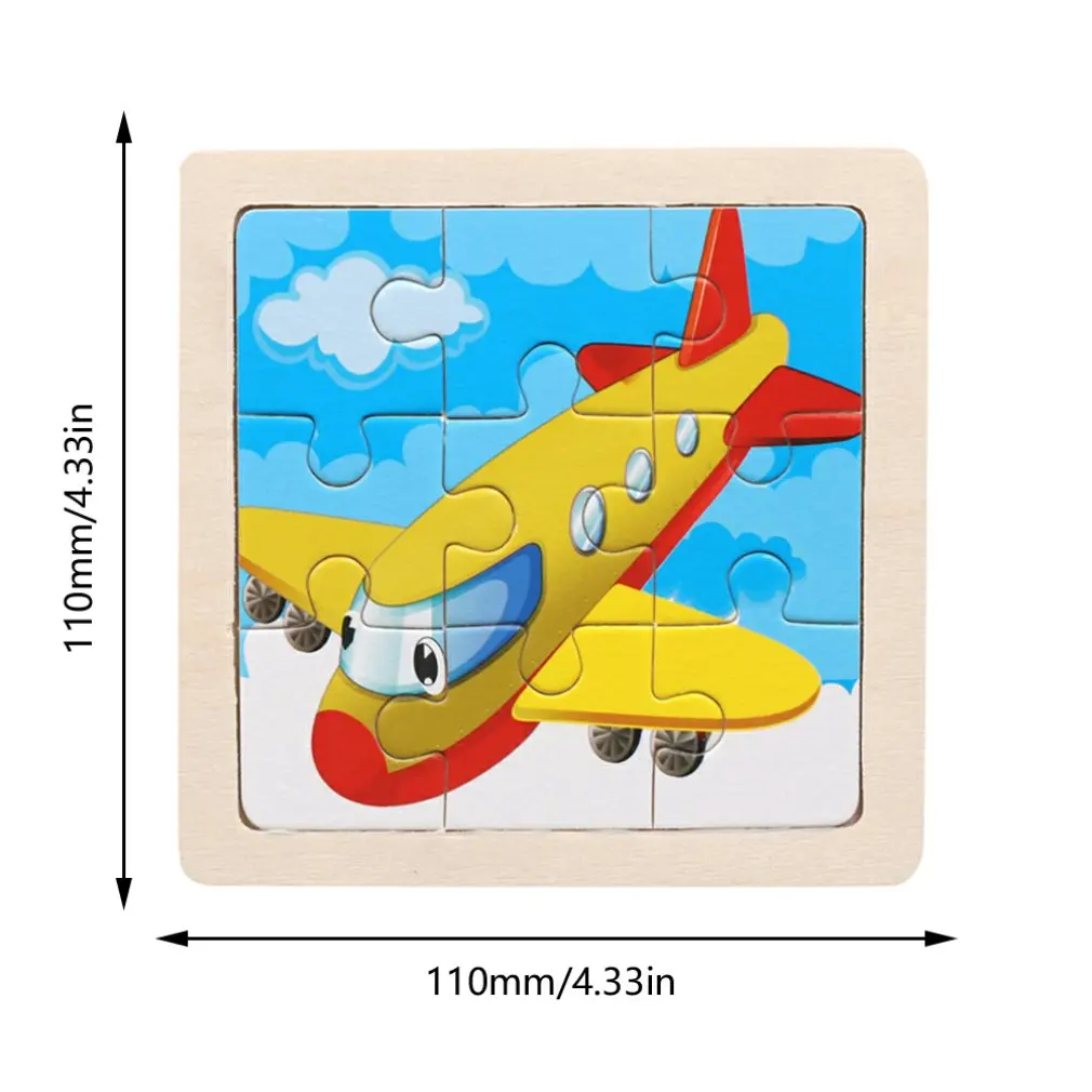 子供のための木製パズル,9ピース,子供のための小さなパズル,ウディ,動物,森,おもちゃ,パズル,トラフィックのパズル