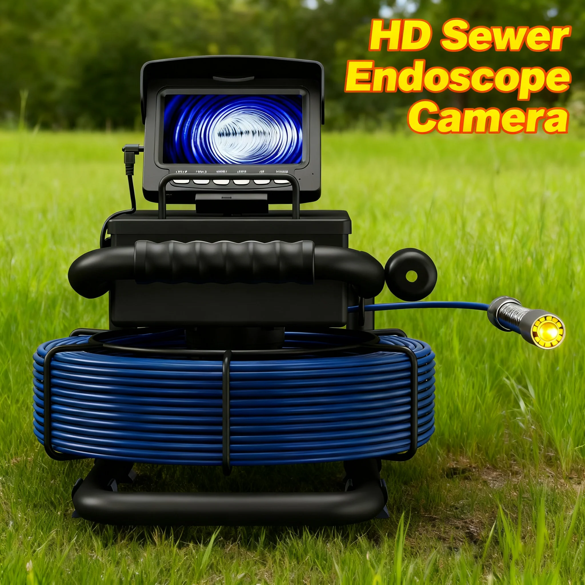 

high - definition Sewer endoscope camera with IP68 Waterproof Protection,5600MAH Battery 16GB TF Card and Video Recording