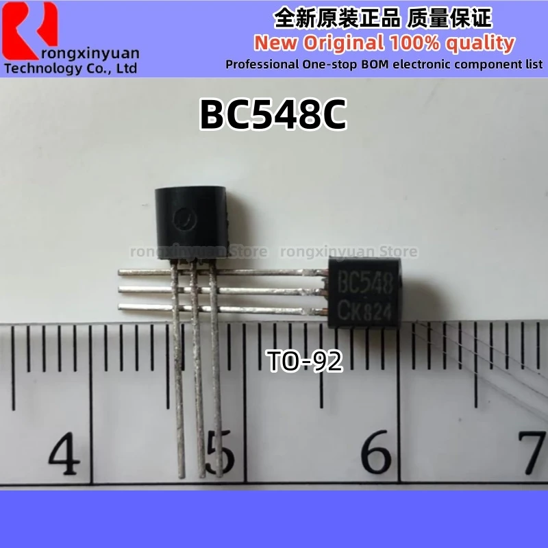 50Pcs/lot BC547 BC548 BC548C BC548-C BC548-C-AT/P BC549 BC549B BC549-B BC549-B-AT/P KIA75-33P KIA75 KN2907 2907 TO-92 100% New