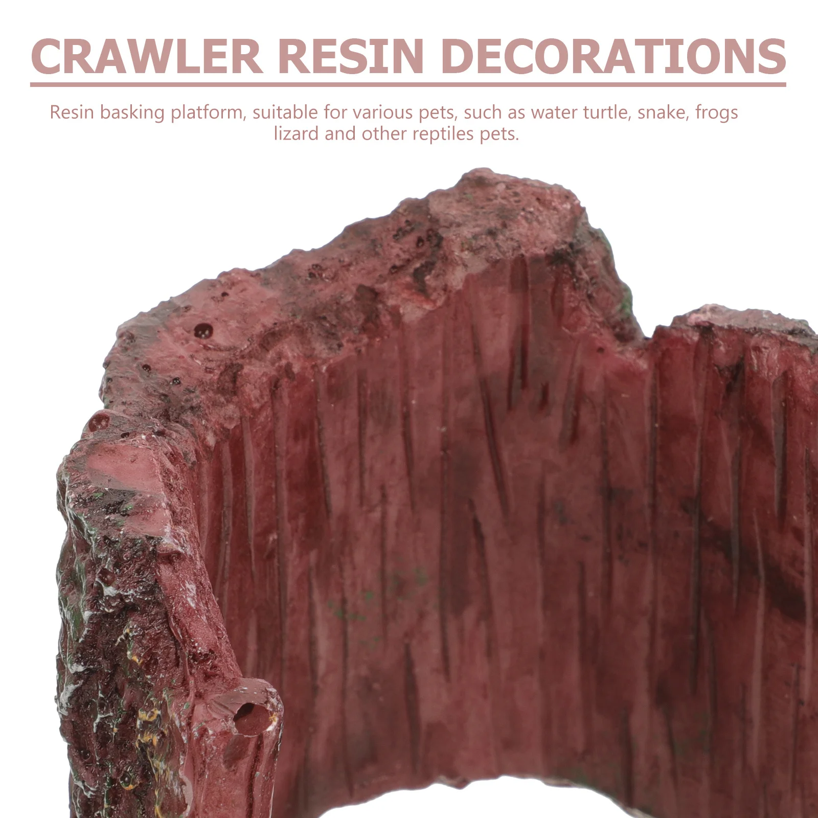 

Resin Reptile Hideout Cave for Turtle Snake Frog Basking Platform Shelter Creative Ramp Ornament Tank Decorations Pets Habitat