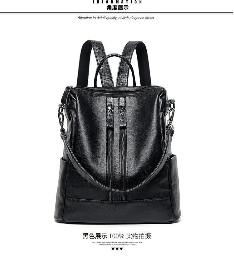 New Hot Sell Backpack Purse Leather Backpack for Women Anti-theft Bookbag Purse Fashion Shoulder Handbag Backpack Women
