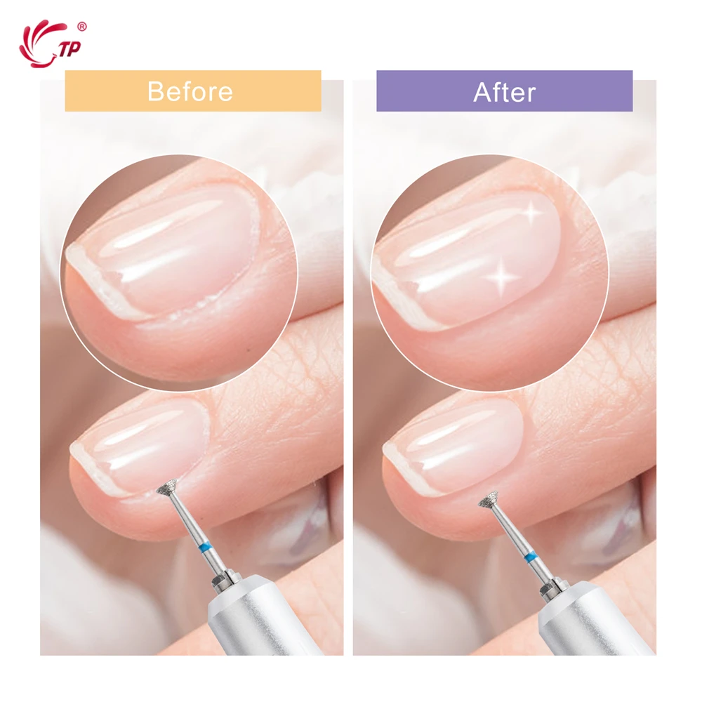 TP 5 قطعة مسمار مثقاب الخشب بشرة نظيفة مانيكير بت هلام تجاوز إزالة نتوءات دوارة E-ملف مسمار بت مانيكير باديكير أدوات #6