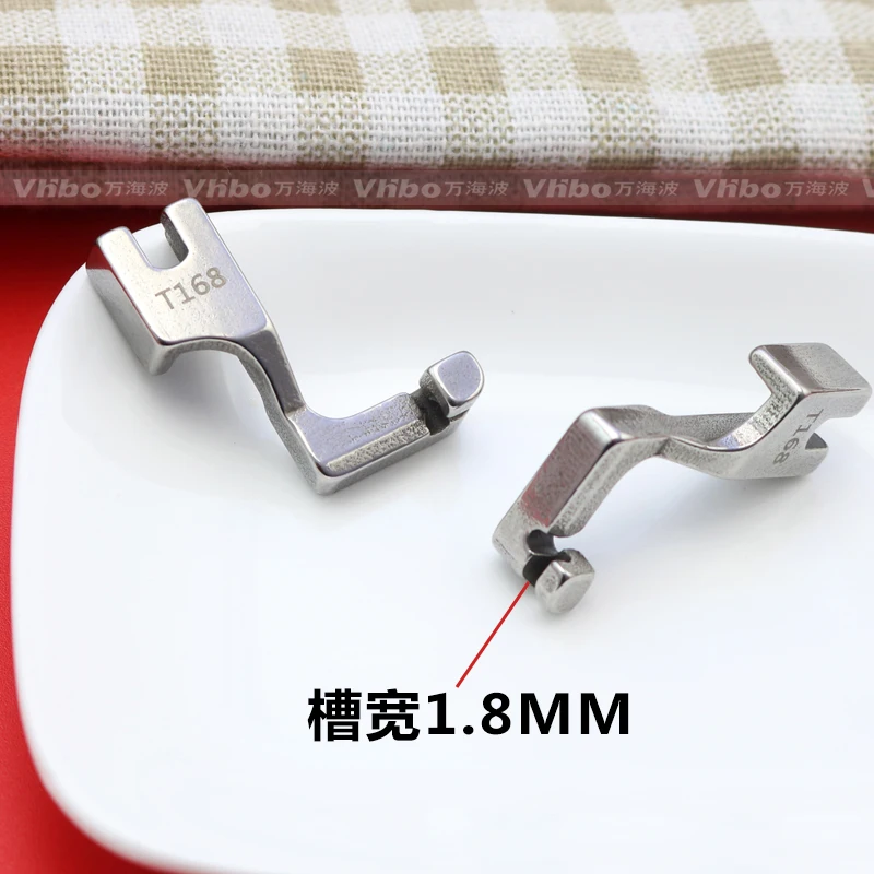 2pcs Lockstitch Top Invisible Zipper Special Presser Foot Lockstitch Sewing Machine T168 Unilateral Presser Foot Industrial Sew