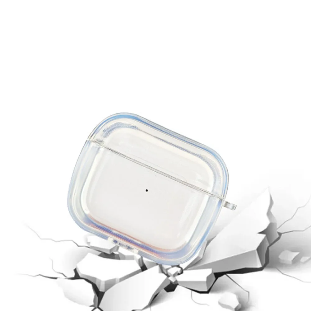 حافظة سماعة أذن كريستالية لأجهزة Apple AirPods Pro 2 غطاء حماية شفاف لـ AirPod 4 3 1 صندوق شحن ملحقات صلبة شفافة