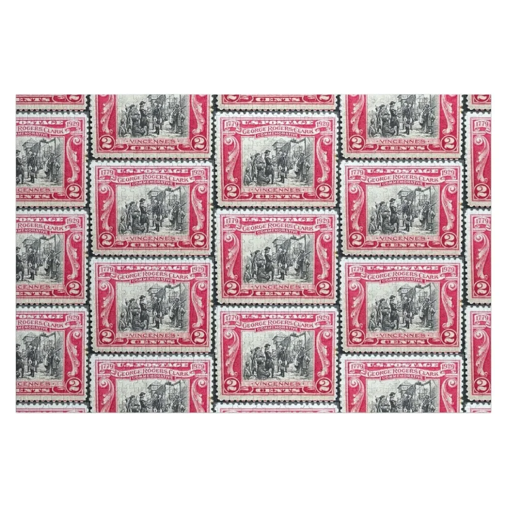 

George Rogers Clark 1929 Vintage Postage Stamp Jigsaw Puzzle Personalised With Photo Puzzle