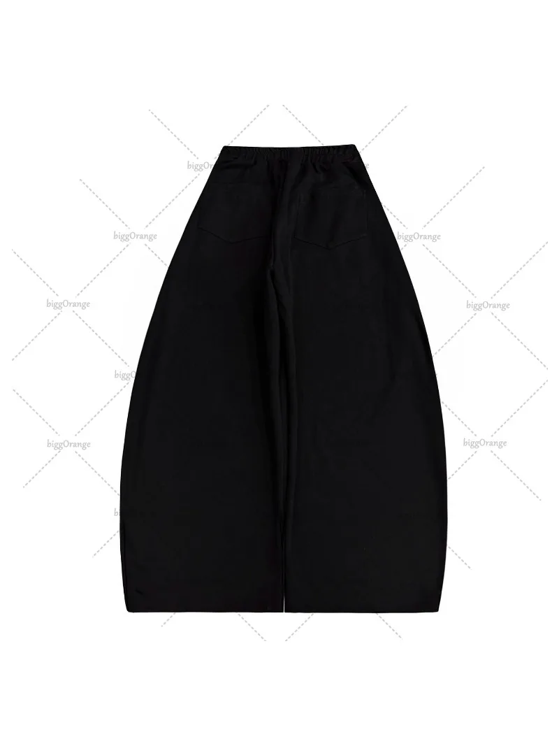 Loose Fashionable Casual Black Trousers Men Y2k American Street Trendy Brand Gothic Punk Classic Oversized Wide Leg Pants Women