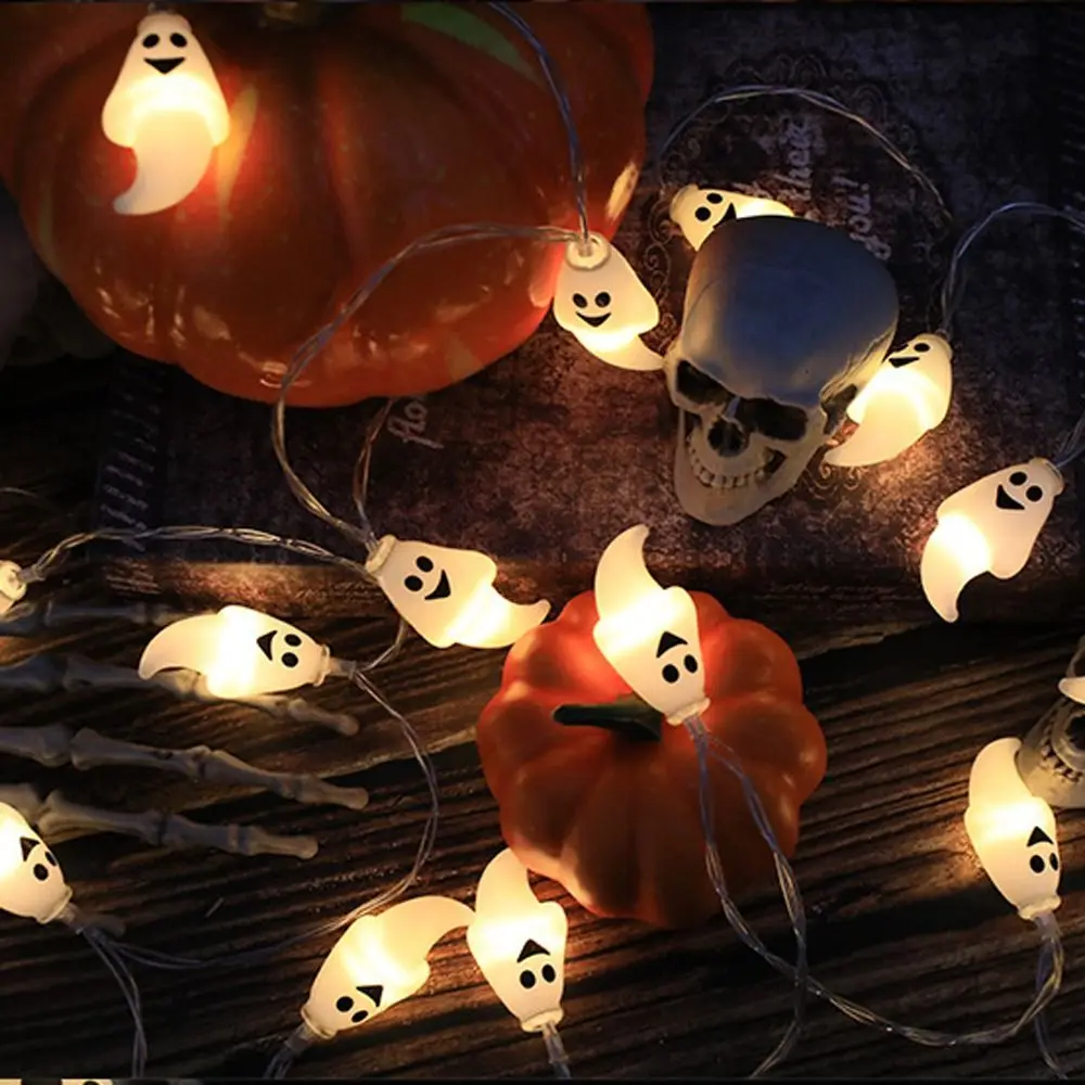 Happy 1.5m 10Led Halloween Village Pumpkin Eye Balls Halloween Light String Creative Spider Halloween Decor Lamp Party