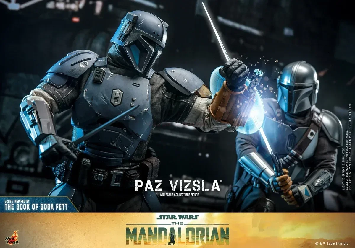 Hotoys-Star Wars شخصية عمل جندي ذكر ، Mandalorian Pz Vizsla نموذج مجموعة كاملة ، مجموعة متحركة ، 12 "، Tms097 ، 1 ، 6 ، متوفر بالمخزون