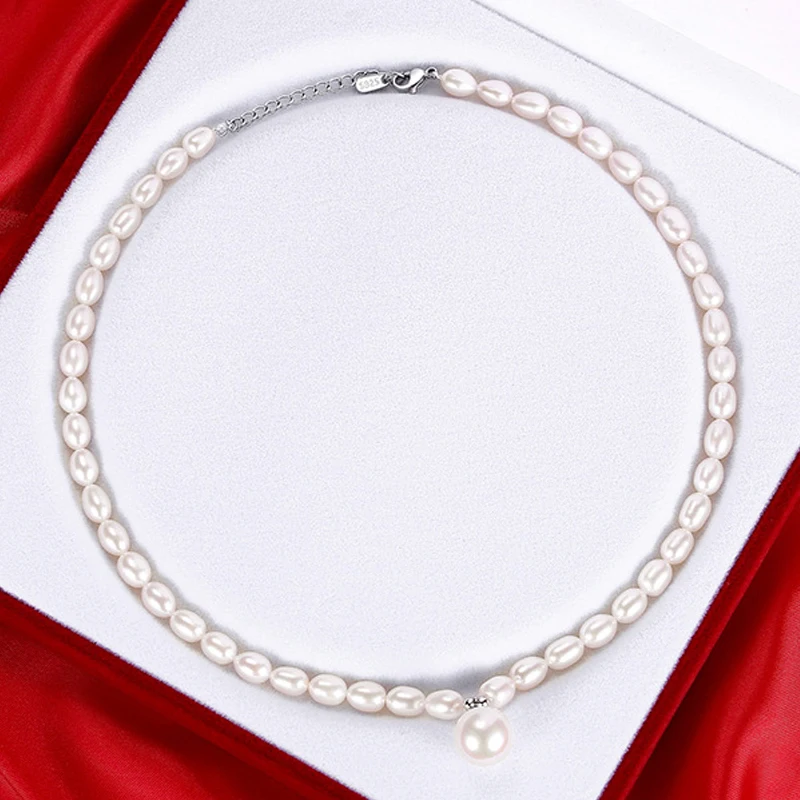 

HOOZZ.P 2022 Trend Natural Fresh water Pearl Necklace Pendant Freshwater Baroque Jewelry For Women Wedding Gift Wholesale Items