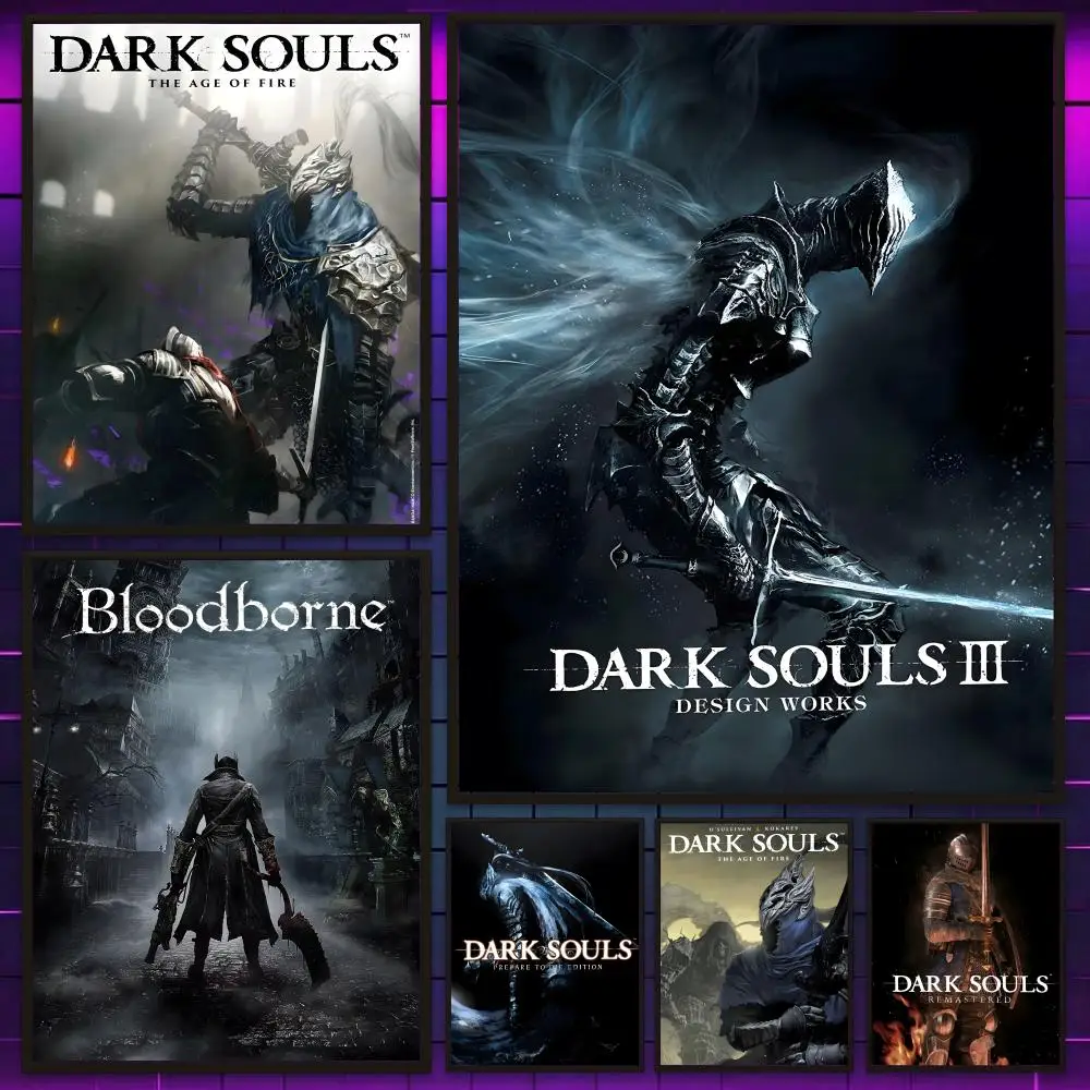 Dark Fantasy RPG D-Dark S-Souls Poster Versatile HD Waterproof Wall Art Self-Adhesive Decor For Any Space Ideal Gift