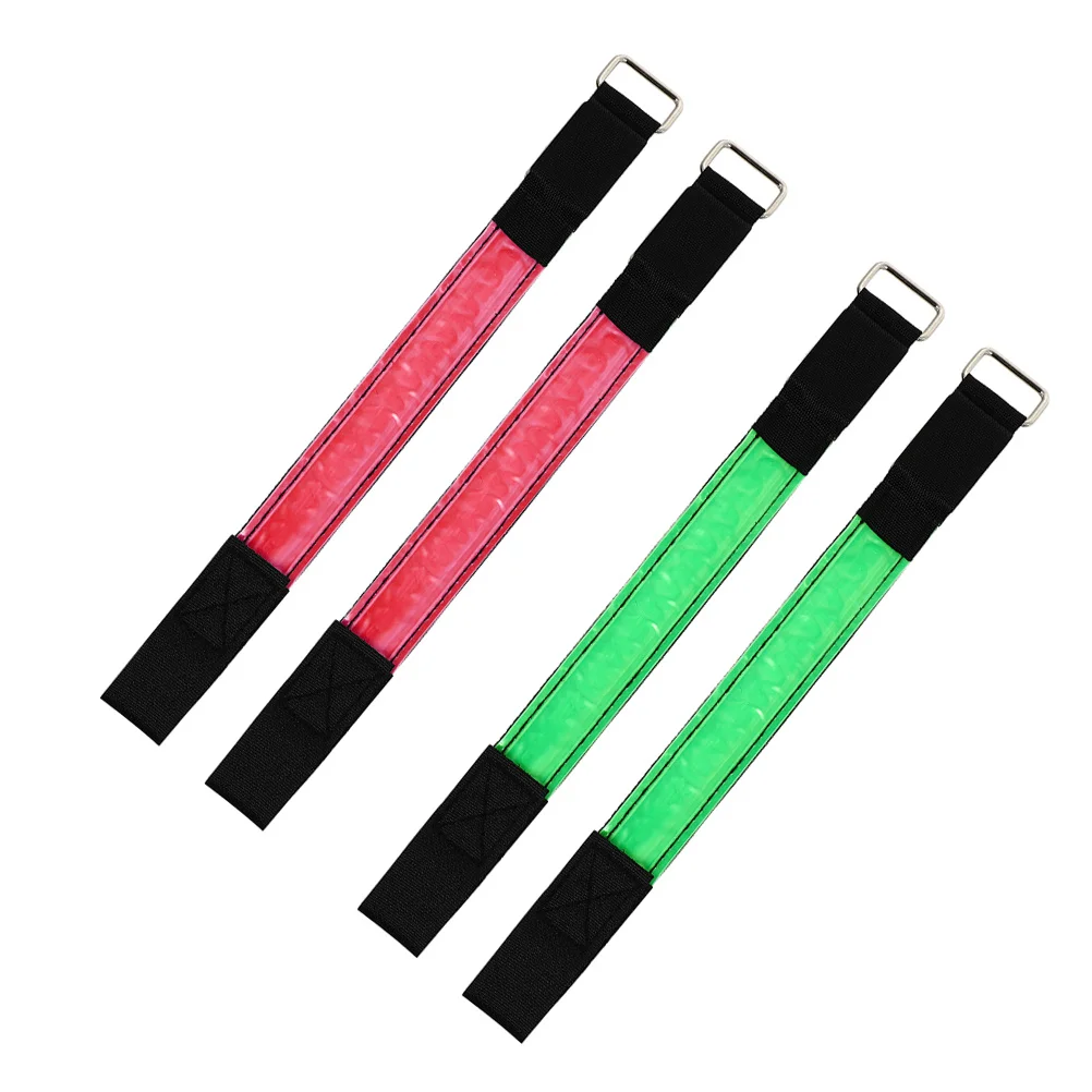

4Pcs LED Glowing Night Run Armband Durable Reflective Wristband Sports Running Equipment Adjustable Rechargeable