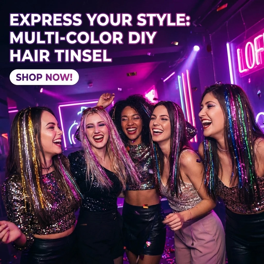 

120cm 200Pcs New Shiny Threads Glitter Hair Tinsel Kits Gold Silk Hair Glitter String Extensions Accessories for Women Headdress