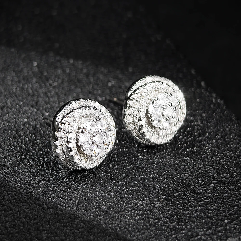 أقراط فاخرة ورائعة ومدمجة للغاية من الزركون الاصطناعي الوردي لحفلات الزفاف ذات قيمة جمالية عالية E8082 #5