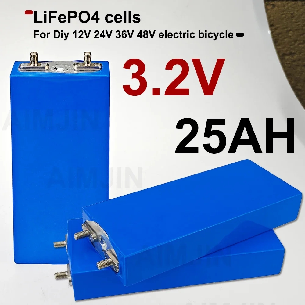 

3.2V 25000mAh LiFePO4 Battery Cell Lithium Iron Phosphate Deep Cycles for DIY 12V 24V 36V 48V UPS Solar Power 25Ah