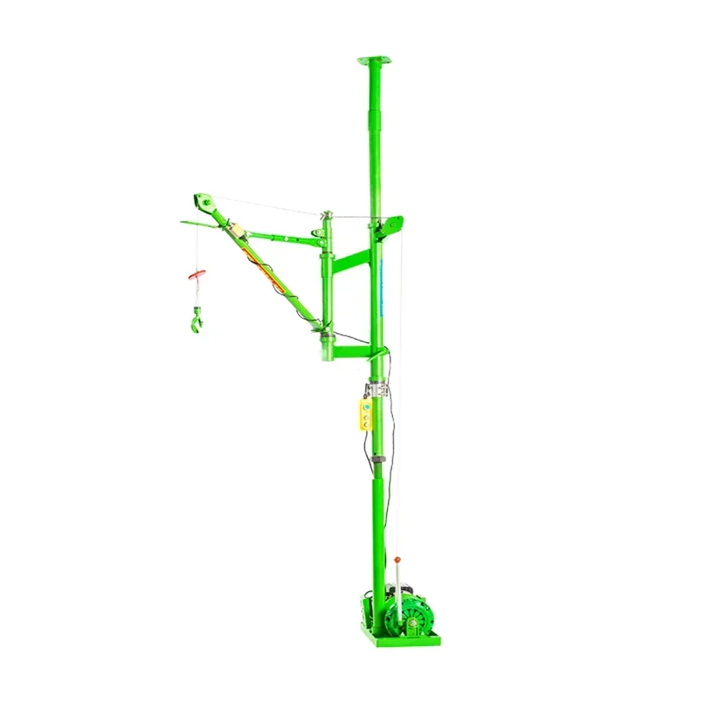 New househol 220V indoor folding arm hoist portable building decoration elevator door and window crane building loading machine