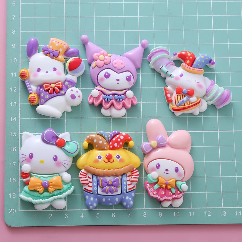 Hello Kitty Circus Diy Koelkast Sticker Hars Accessoires Crème Lijm Telefoonhoesje Crocs Decoratief Materiaal Accessoires