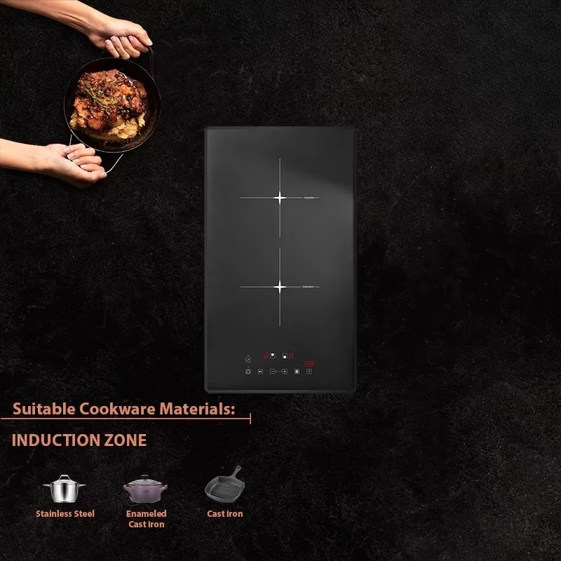 High Power Electric Stove Easy to Clean 3600W 2 burner Built-in Induction Cooker