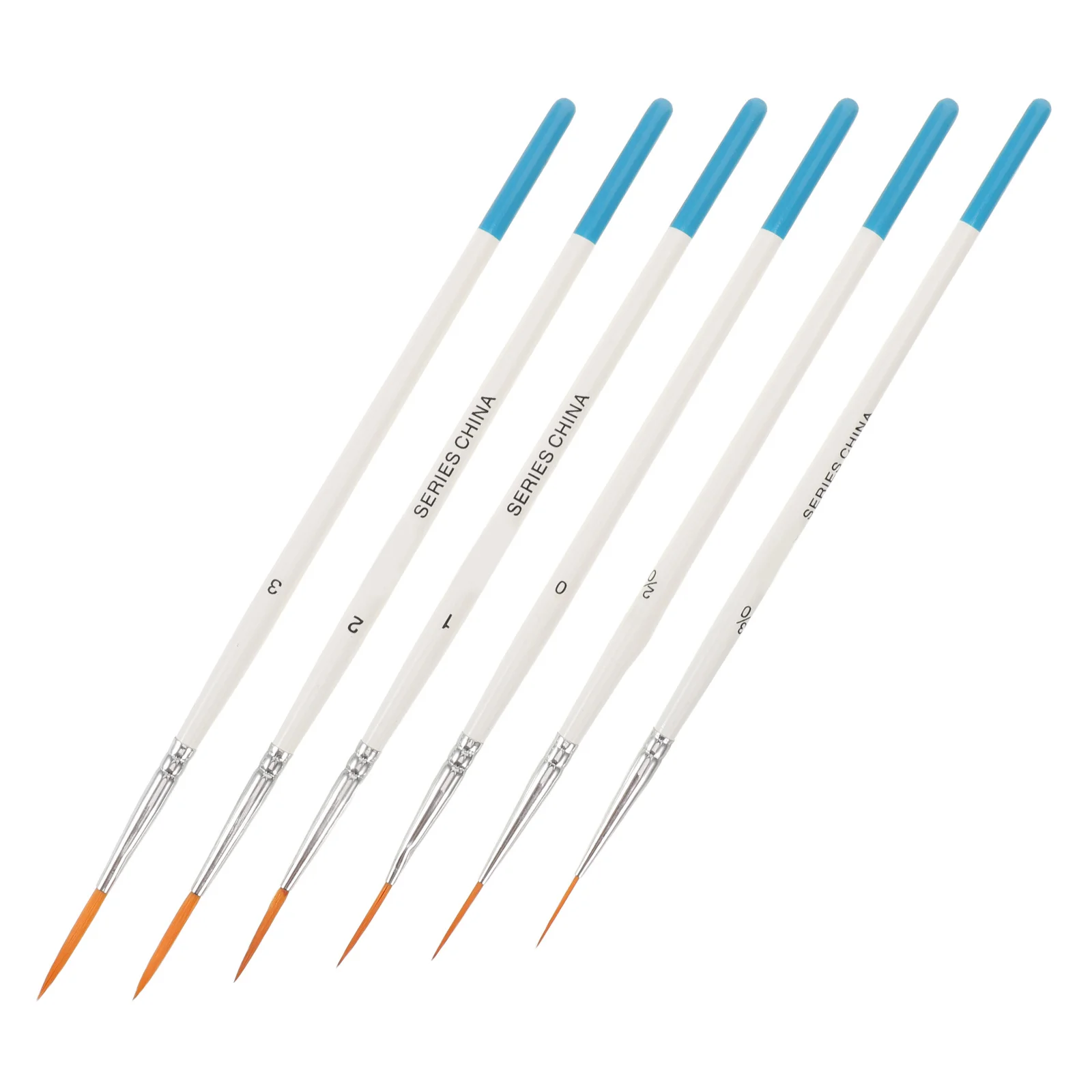 6pcs Miniature Detail Paint Brush Set Fine Liner Brushes For Acrylic Oil Watercolor Comic Inking Professional Small Tip Nylon