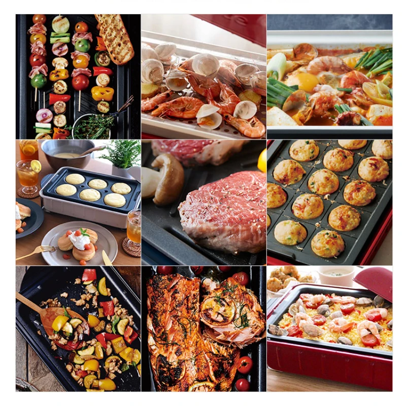 เตาย่างกะทะย่างไฟฟ้า220โวลต์หม้อนึ่ง, หม้ออบและต้มแบบบูรณาการสำหรับบ้านหม้อร้อนบาร์บีคิว
