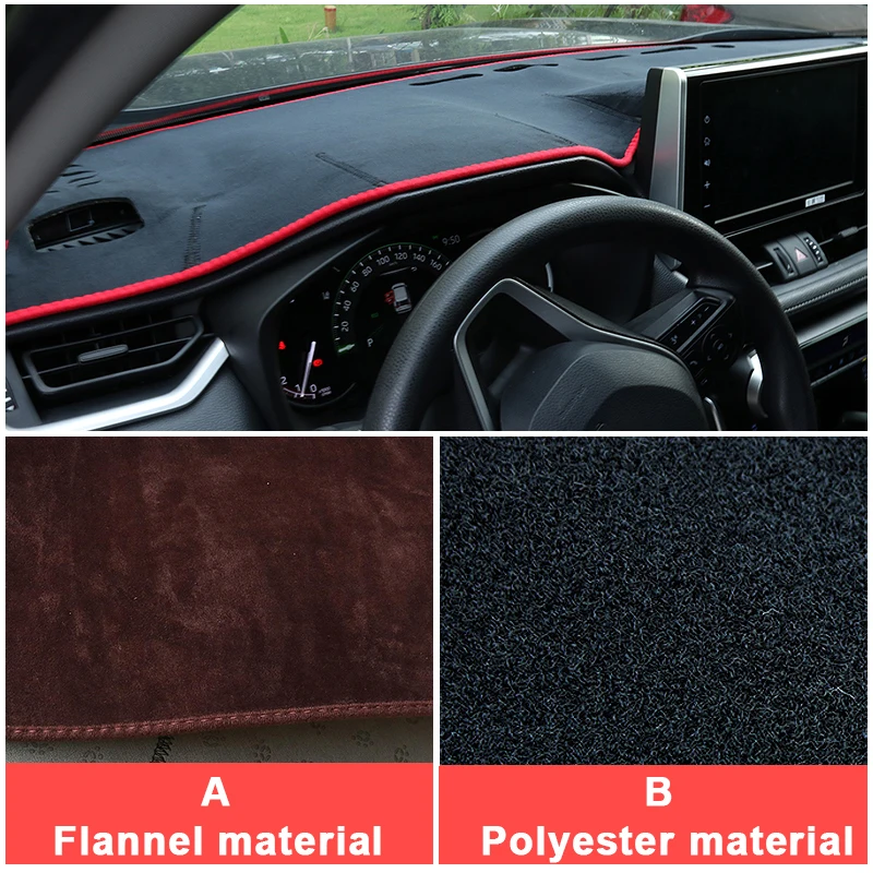 Couverture de tableau de bord de voiture hybride Prada, polymères de tableau de bord, coussin d\'ombre solaire, accessoires pour Toyota RAV4 XA50