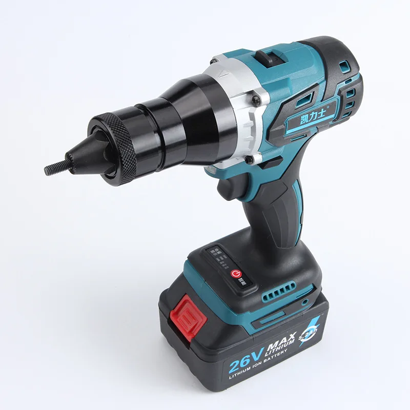 High Power M3-M12 Brushless Full Automatic Cordless Lithium Electric Pull Screw Nut Gun Portable Pulling Blind Nut Riveter Tools