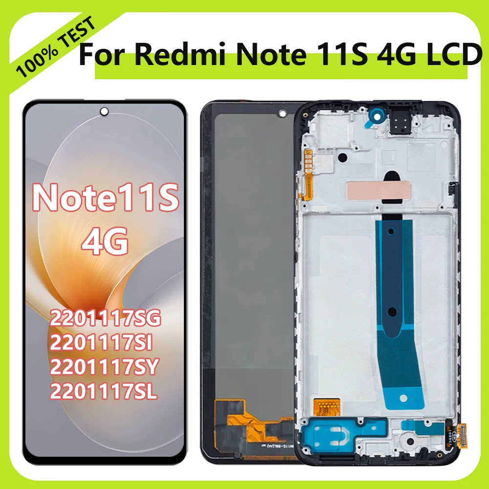 

Супер OLED Note11S ЖК-экран для Xiaomi Redmi Note11S 2201117 СГ 2201117 SL ЖК-дисплей с дигитайзером сенсорного экрана